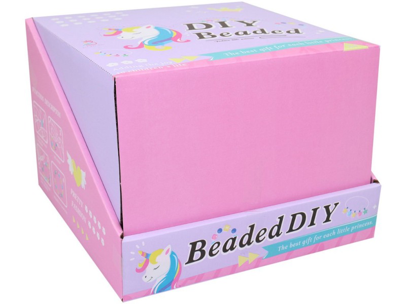 15992 - Korálky v boxu jednorožce, 15 x 10 cm