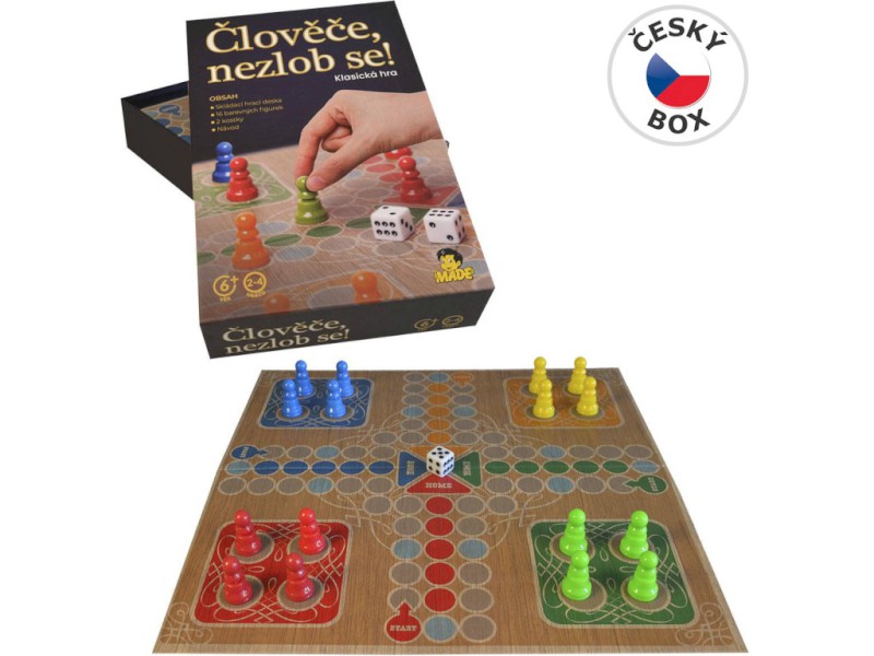 00907 - Člověče nezlob se, 34x34cm, figurka 3cm