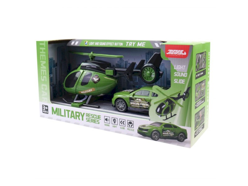 Vojenská sada s bateriemi, 29 x 13 x 11,5cm