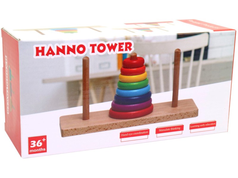 20257 - Dřevěná věž, 21 x 11 x 8 cm