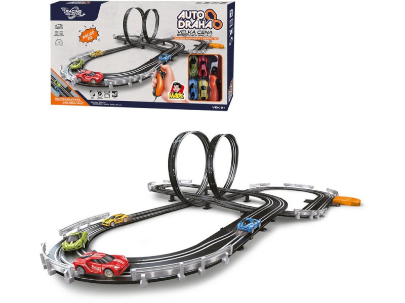 16017 - Autodráha, délka 700 cm, 140 x 120 x 31 cm