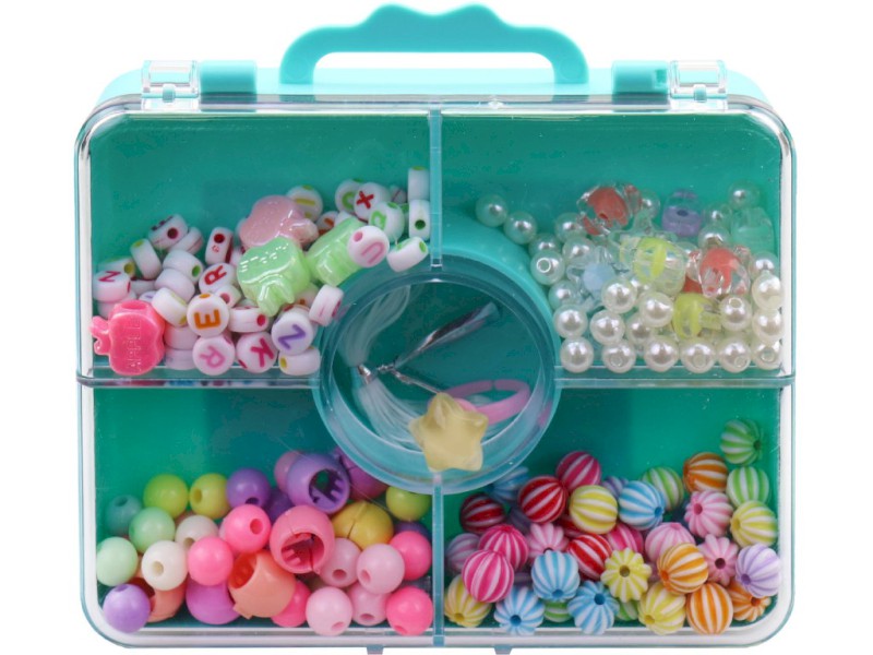 Korálky v kufříku, 12 ks v display boxu, 12 x 11 cm