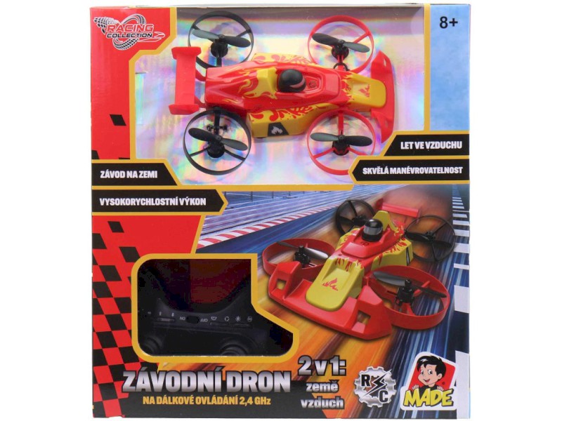 Racing dron formule 2v1 – jezdí i létá