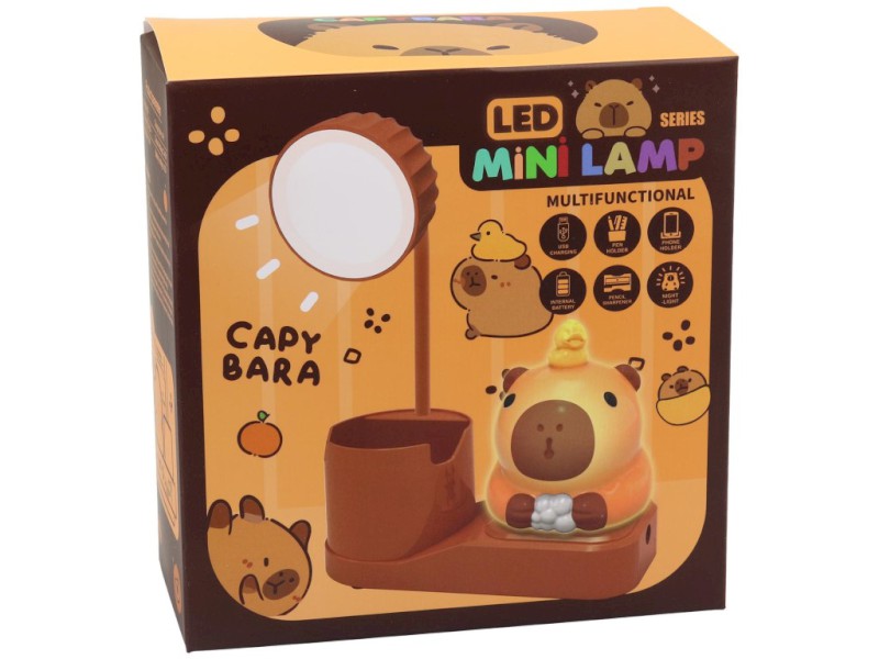 Lampička kapybara se stojánkem, na baterie