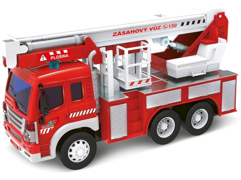 12578 - Auto požární s plošinou, 13 x 25 x 8 cm