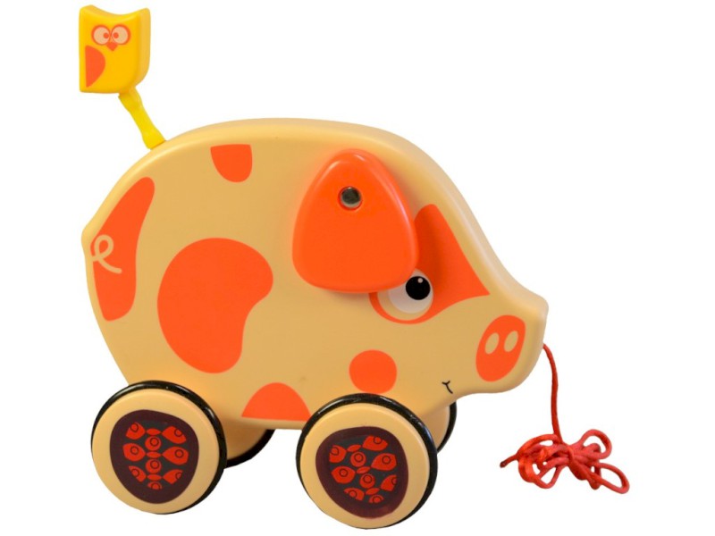 06641 - Prasátko se šňůrkou, 17 cm