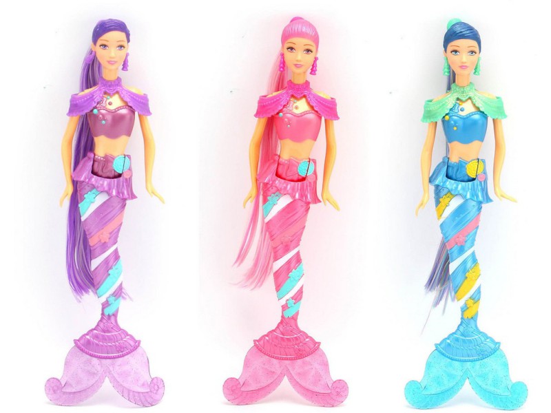 16827 - Panenka mořská panna v sáčku, 3 barvy 34 cm