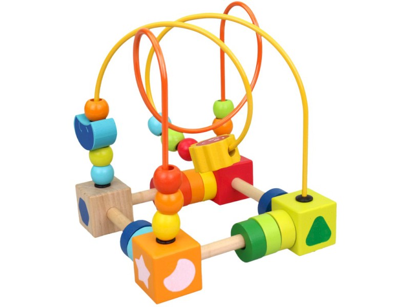 20295 - Dřevěný motorický labyrint, 15 x 15 x 17 cm