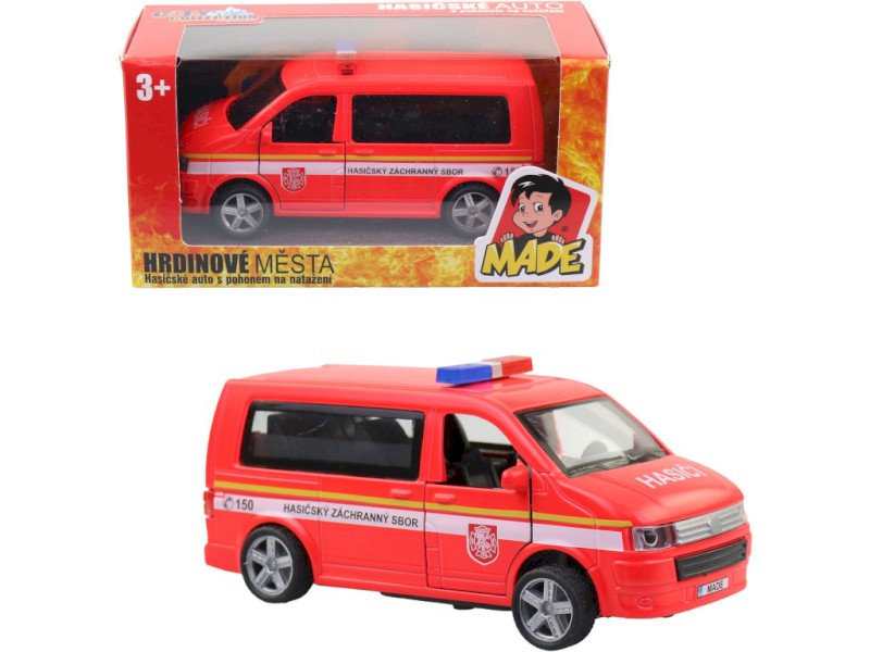 Auto, hasičská dodávka, CZ design i box