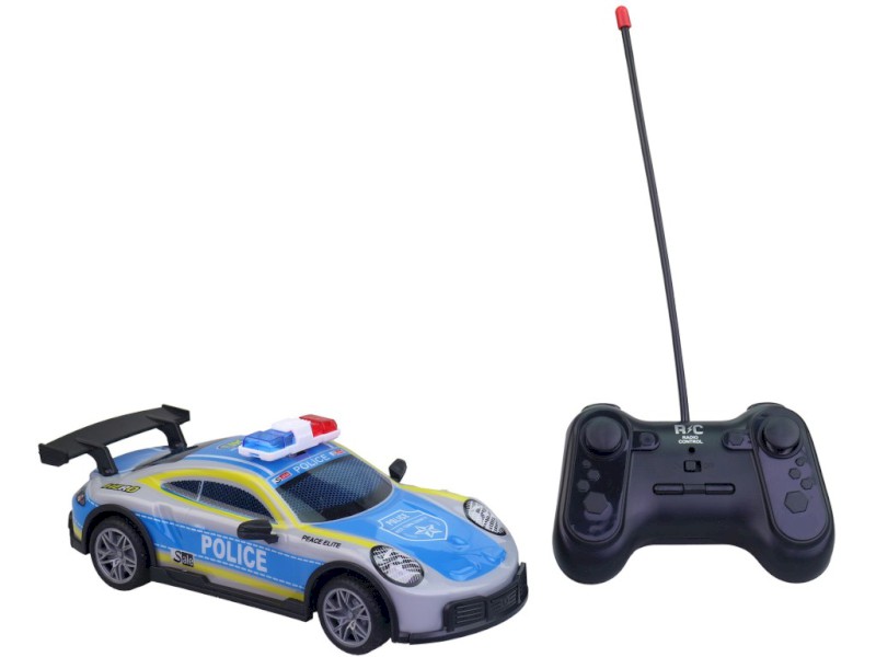 Auto policie na dálkové ovládání, se světlem, na baterie, 20 cm