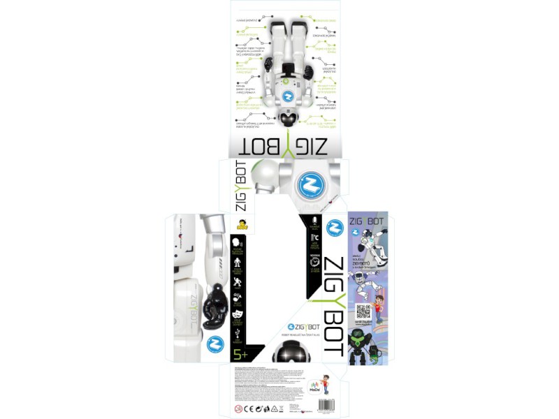 01888 - MaDe robot Zigy černá