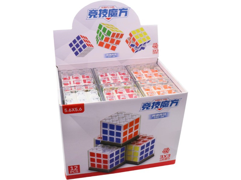 Kostka hlavolam, 12 ks v display boxu, 5,5 cm