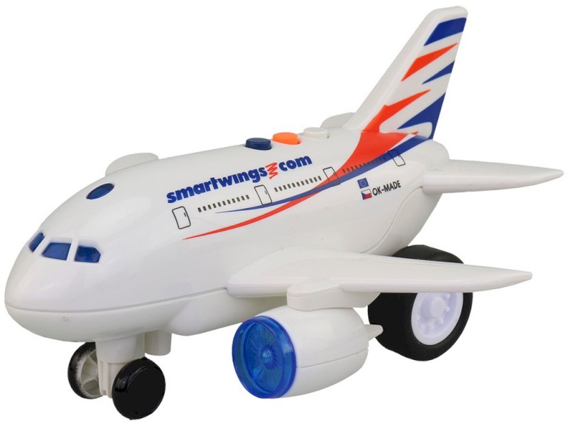 12619 - MaDe Letadlo Smartwings s hlášením kapitána a letušky, na setrvačník, 20 cm