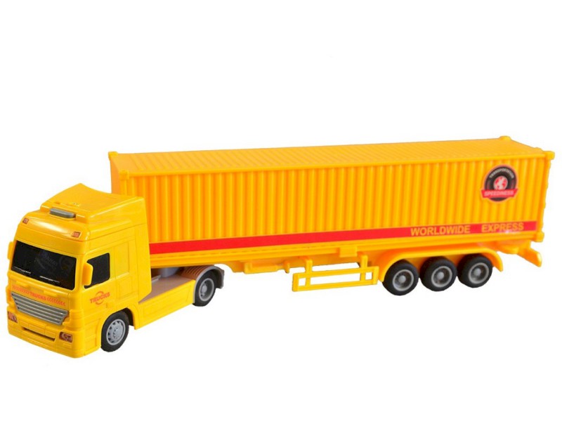 08433 - Kamion s kontejnerem na setrvačník, 33 x 5 x 8 cm