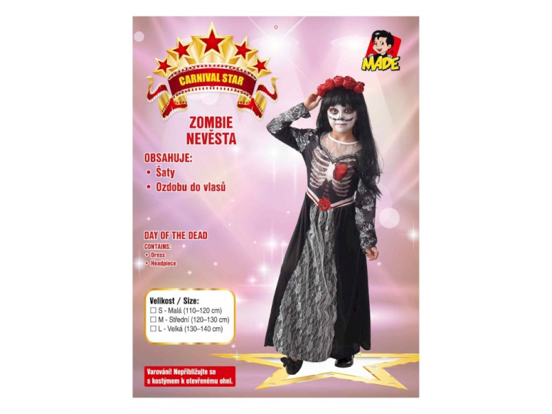 09336 - Šaty na karneval - smrt, 110 - 120 cm