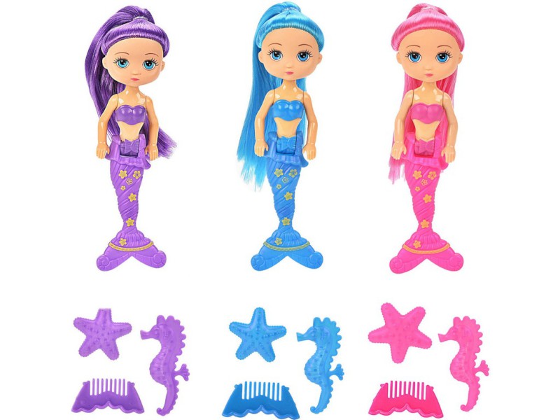 16822 - Panenka mořská panna, 3 barvy 17 cm 16822 - Panenka mořská panna, 3 barvy 17 cm