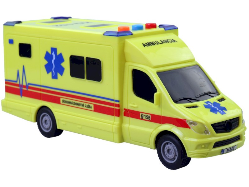 25548 - Sanitka SK na setrvačník, na baterie se světlem a zvukem, 8 x 19 x 6 cm