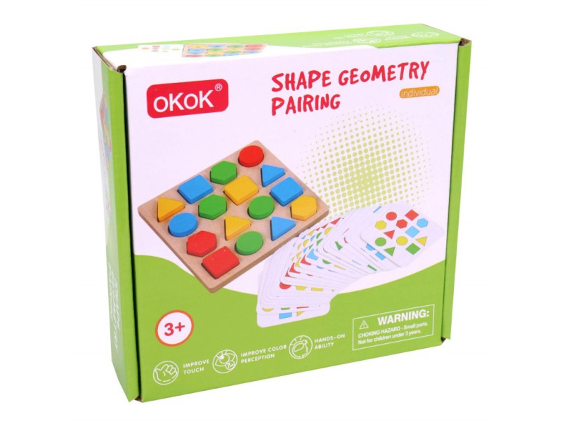 20268 - Dřevěná hra naučná, 17 x 16 x 4,5 cm