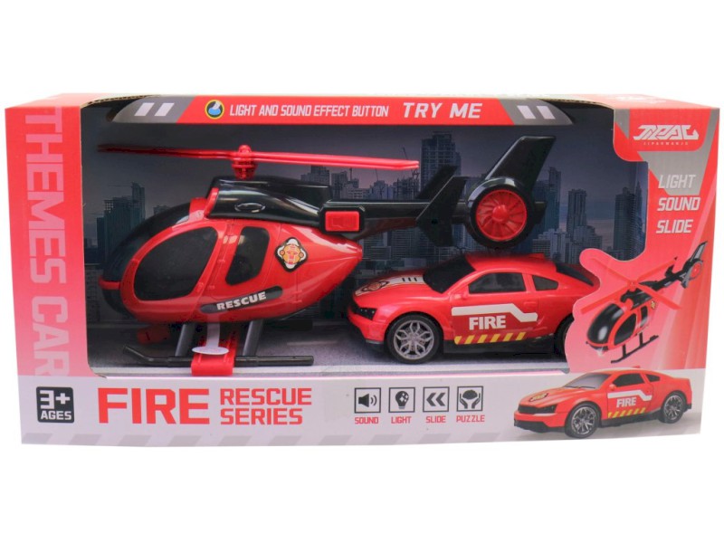 Hasičská sada, s bateriemi, 29 x 13 x 11,5cm