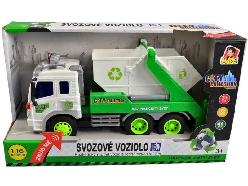 12574 - MaDe Auto popelářské na setrvačník s kontejnerem