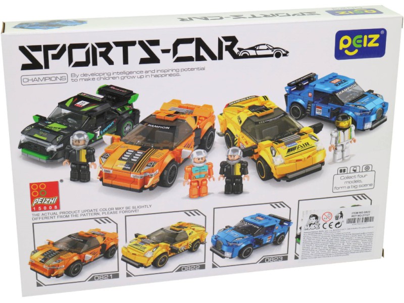 Malý mechanik kostky, závodní auto, 195 kostek