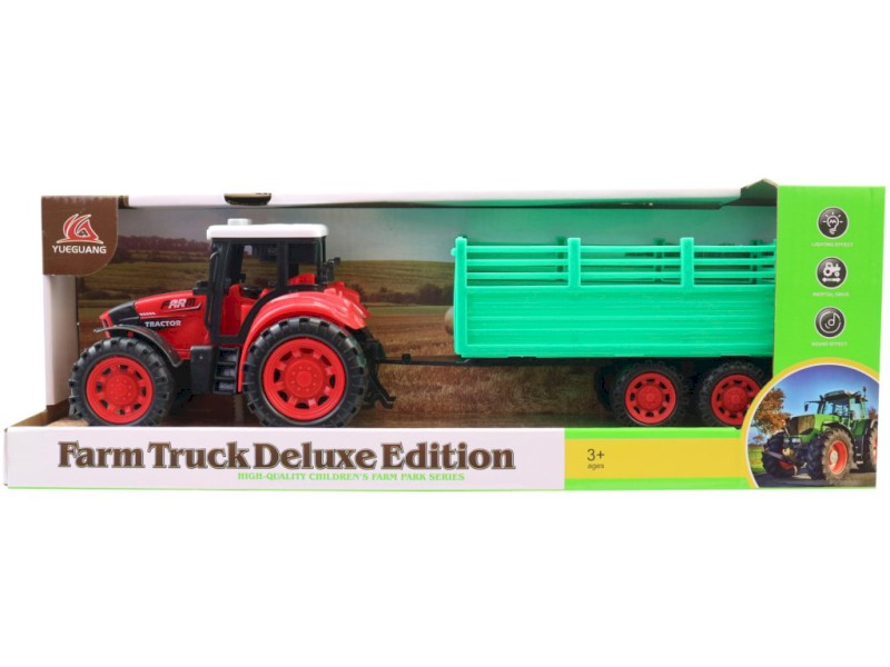 Traktor s přívěsem 40 x 10 x 14cm