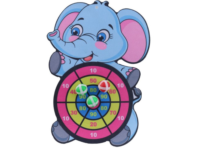 10645 - Terč - slon, s míčky, 45 x 32,5 cm
