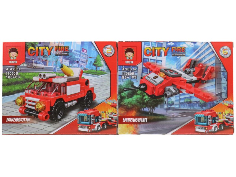 Stavebnice hasiči, 8 ks v display boxu
