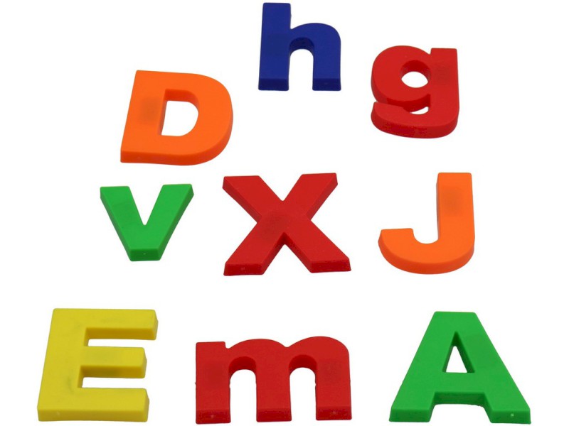 16775 - Magnety, písmena, 52 kusů, 4,5 x 3 cm