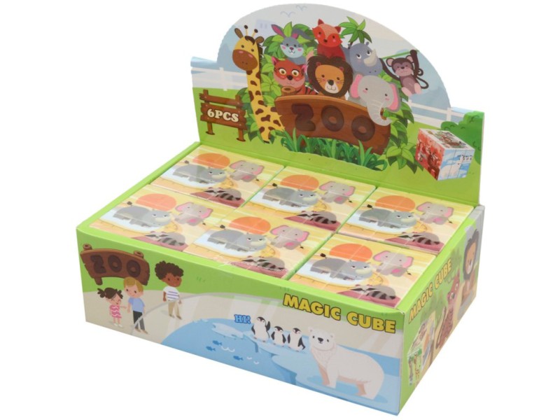 14738 - Kostka magická zoo, 5,7 x 5,7 cm