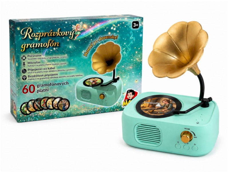 MaDe Kouzelný gramofon – 60 disků s pohádkami, písničkami a zvuky SK