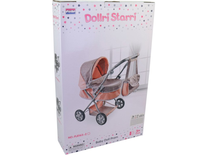 17185 - Kočárek s taškou, 41,5 x 11,5 x 65,5 cm