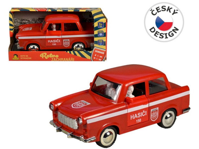 98529 -  Auto retro požární na setrvačník 6 x 17 x 8 cm