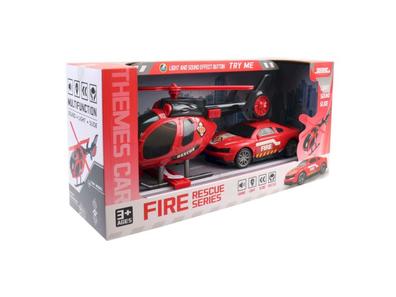 Hasičská sada, s bateriemi, 29 x 13 x 11,5cm