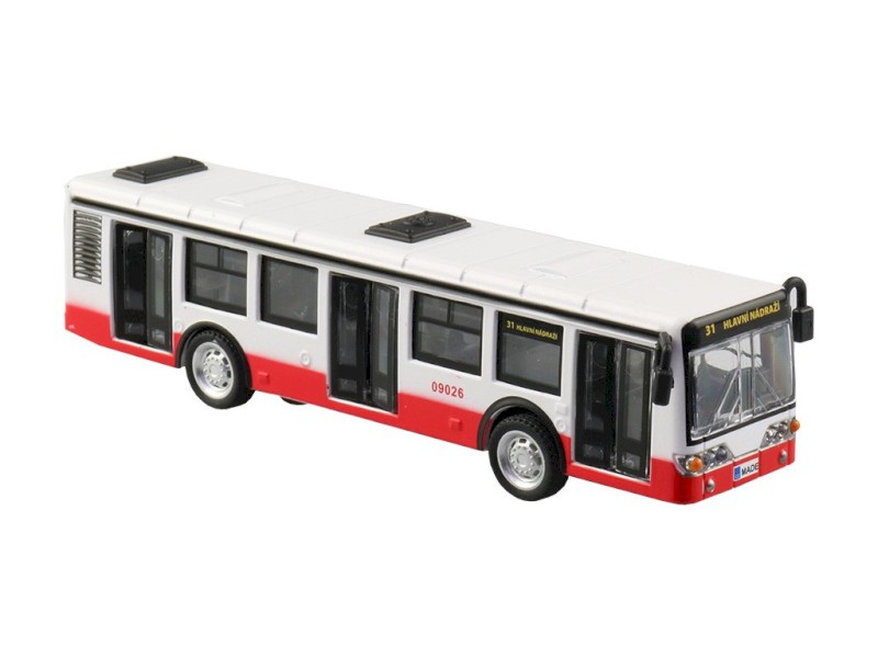 10646 - Autobus kovový na zpětný chod, 16cm