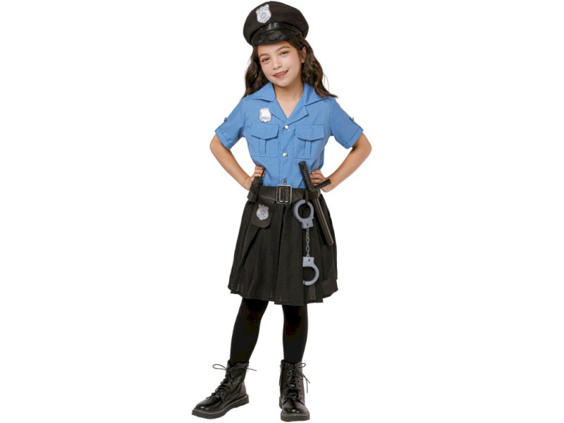 Šaty na karneval - policistka, 120-130cm