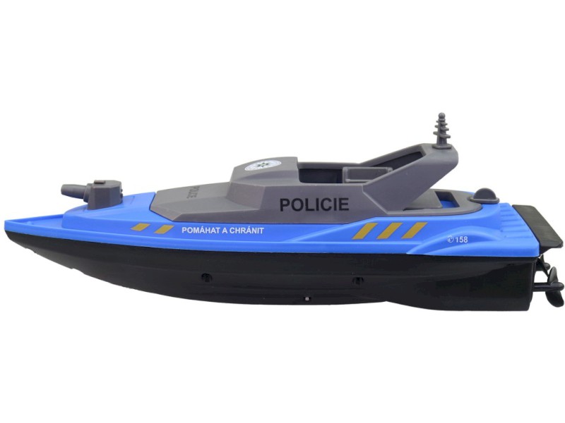 Policejní člun na dálkové ovládání 2,4 GHz se stříkáním vody