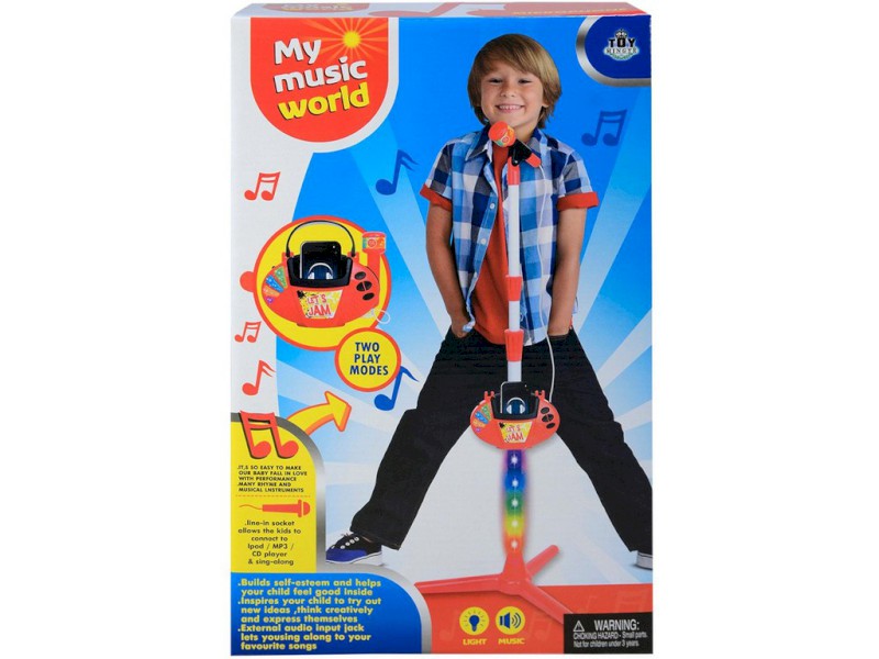 07993 - Mikrofon na baterie, s příslušenstvím (MP3, IPAD, přehrávač), 39 x 25 x 9 cm