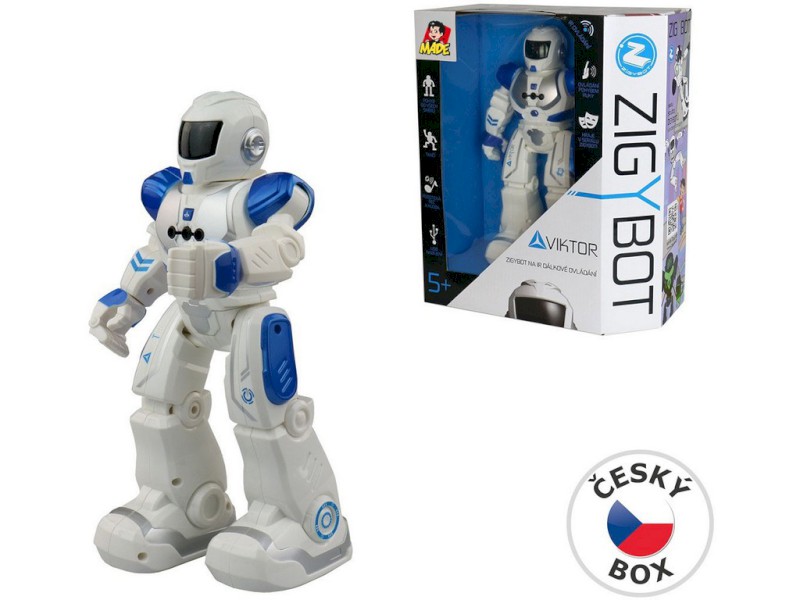 01890 - Robot Viktor 27cm, 21 funkcí (modrý)