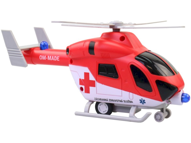 MADE Vrtulník záchranný SK na setrvačník se světlem a zvukem
