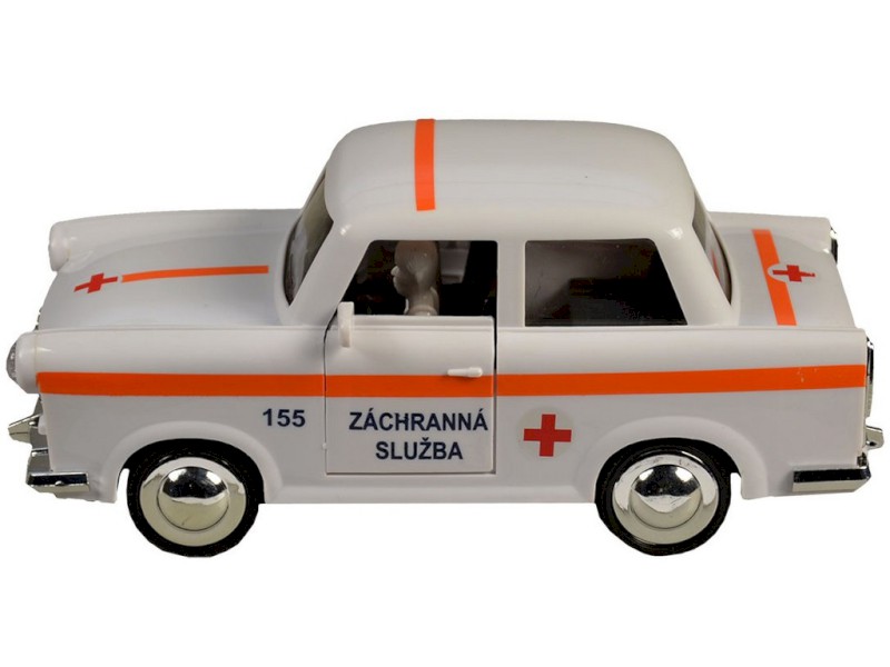 98528 - Auto ambulance retro na setrvačník 6 x 17 x 8 cm