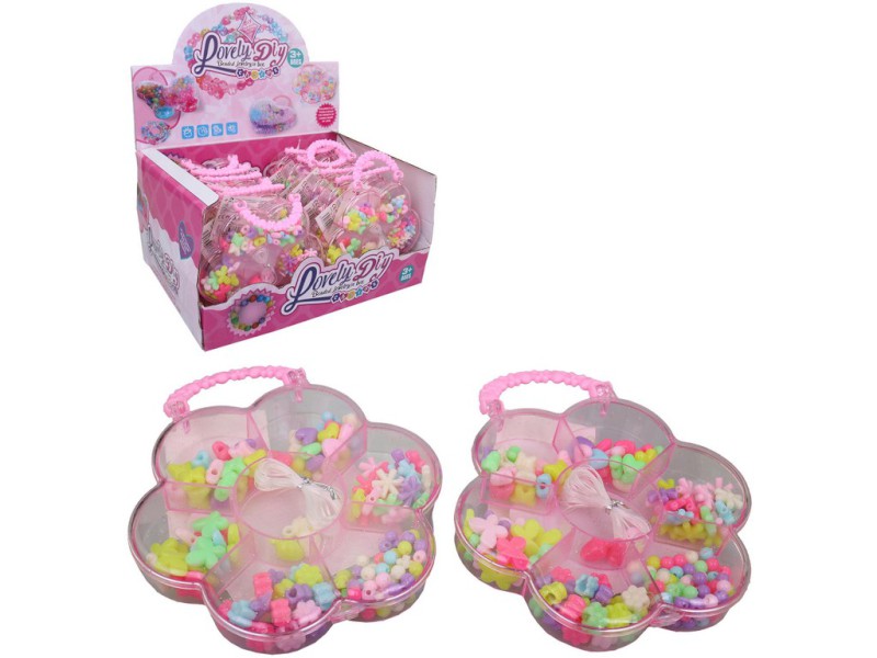 15806 - Korálky, kytka v boxu 12 kusů