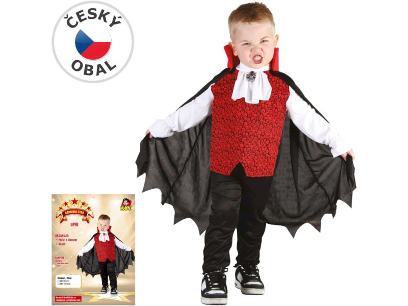 09645 - Šaty na karneval - upír, 80 - 92 cm