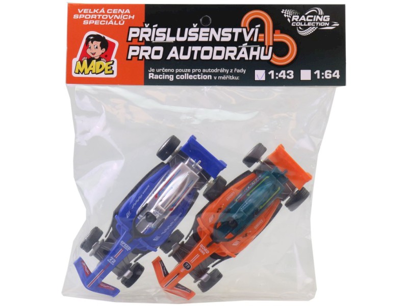 21566 - Autodráha náhradní autíčka formule, 2 ks 1:43
