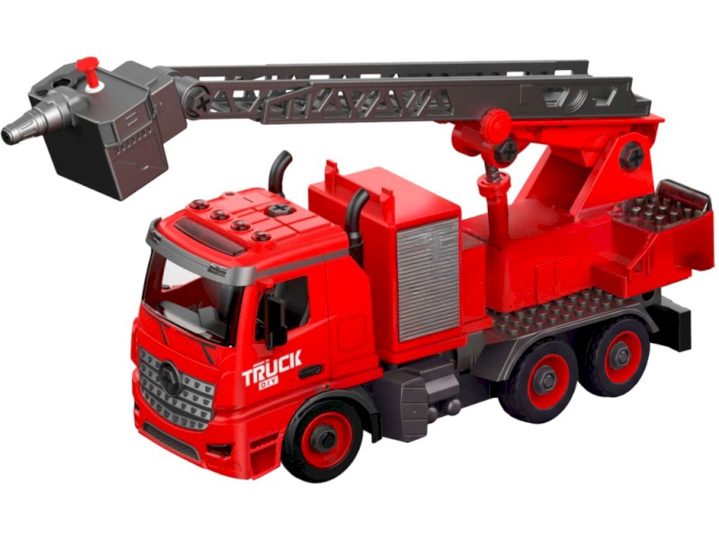 Auto hasiči k sestavení, světlo a zvuk, baterie, 30 cm