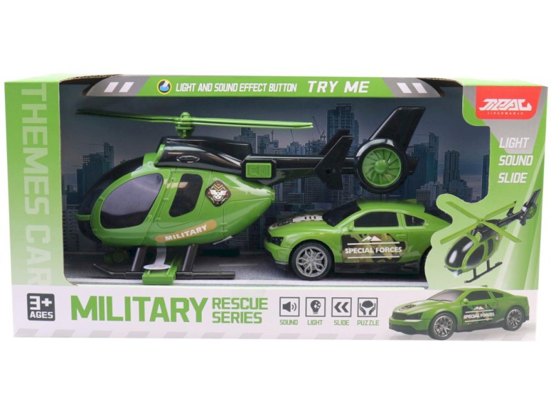 Vojenská sada s bateriemi, 29 x 13 x 11,5cm