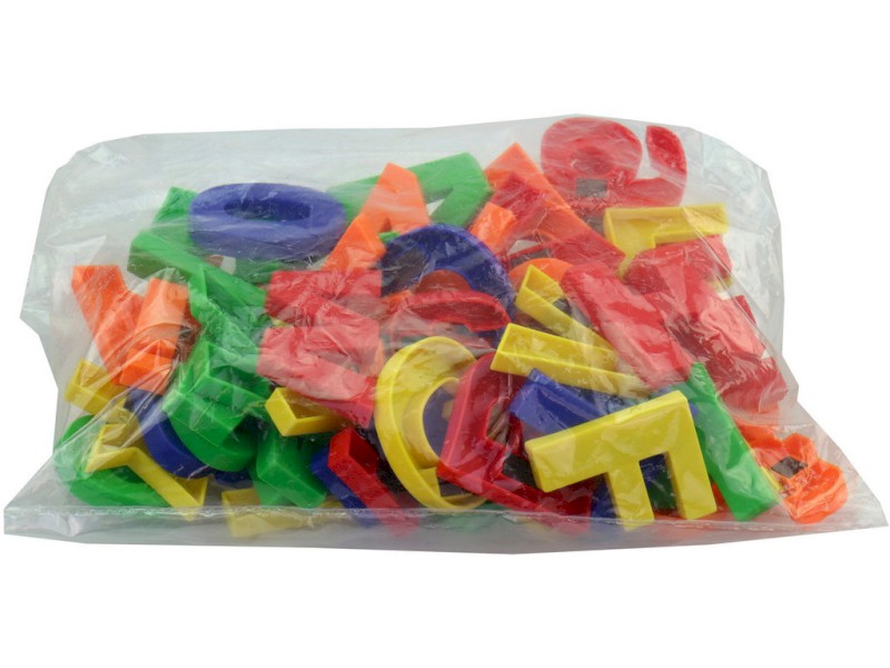 16775 - Magnety, písmena, 52 kusů, 4,5 x 3 cm