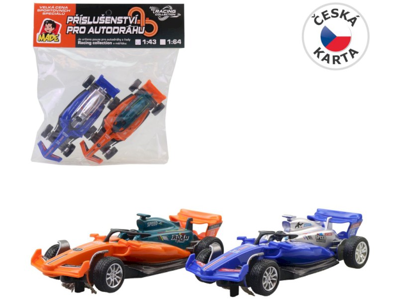 21566 - Autodráha náhradní autíčka formule, 2 ks 1:43
