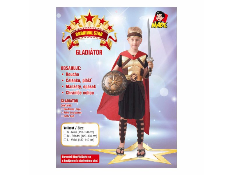 09531 - Šaty na karneval - gladiátor, 110 - 120 cm