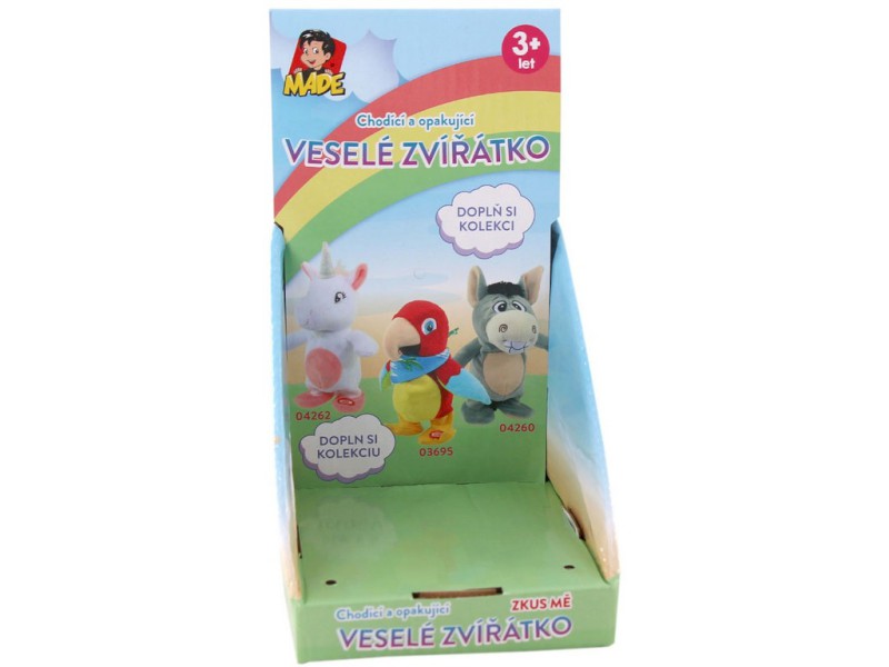 04260 - Oslík opakující a chodící 22 cm